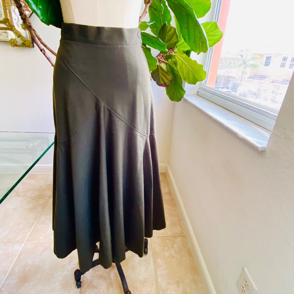 Vintage Flared Wool Skirt
